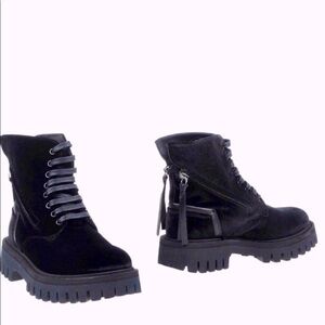 Booties‎ zip lace up boots black new 35 (5)